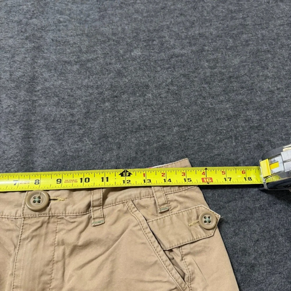 VTG Y2K Old Navy Khaki Cargo Shorts Women 4 Low Waist Tan Cotton Utility Mini